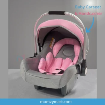 Newborn Premium Soft Car Seat & Hand Carrier - Pink